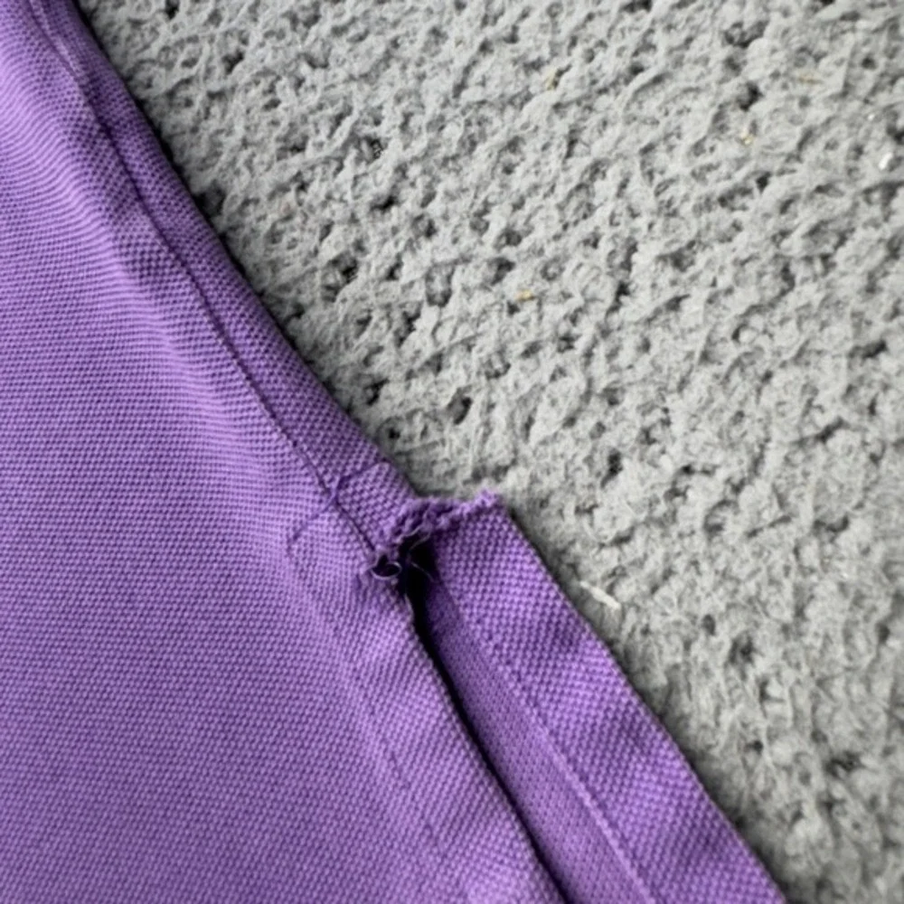 Polo Ralph Lauren Polo Shirt Mens XL Purple Rugby Big Green Pony Drop Hem Vented